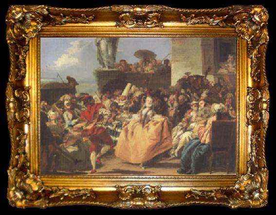 framed  Giovanni Battista Tiepolo Carnival Scene or the Minuet (mk05), ta009-2